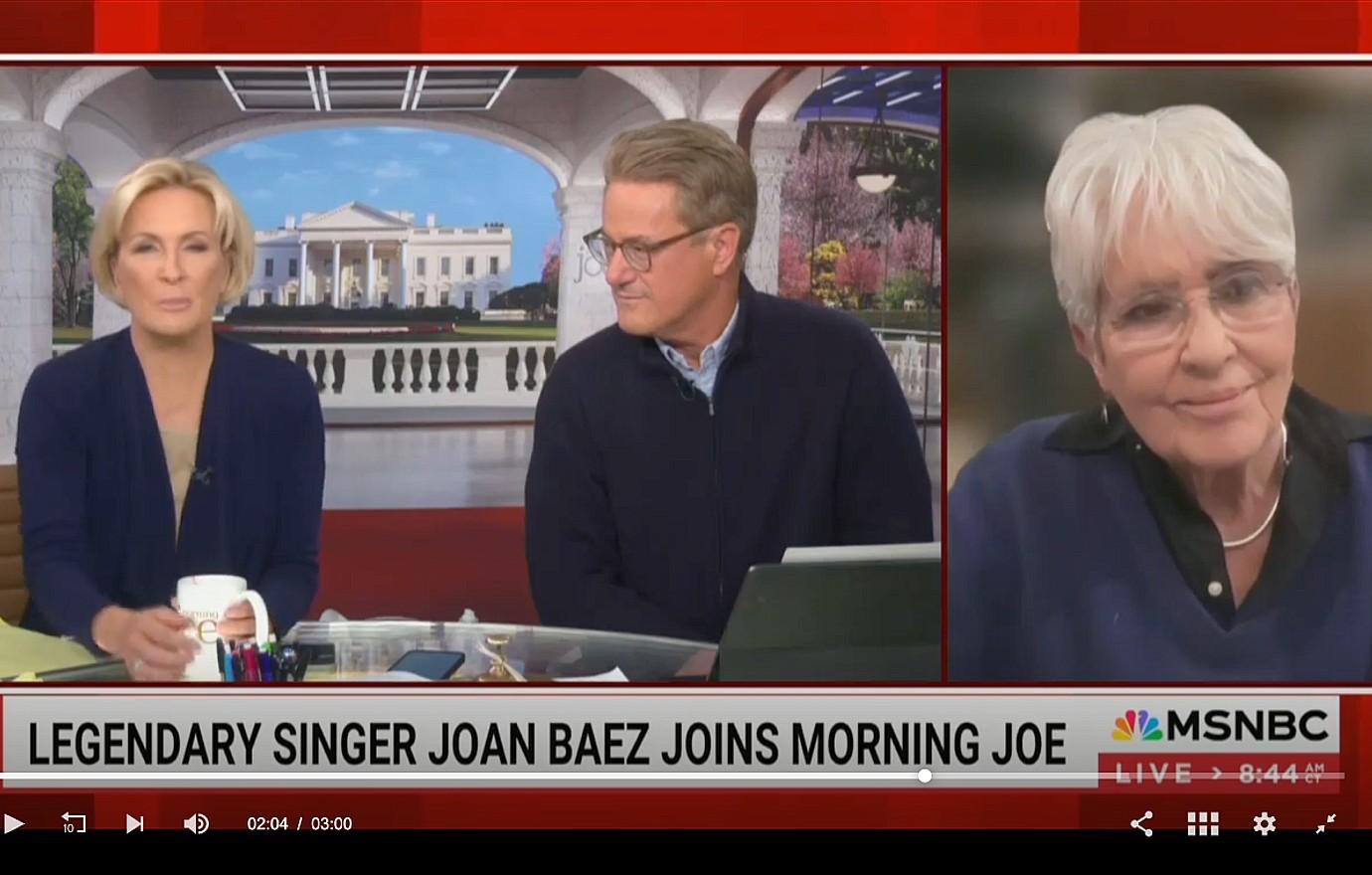 joan baez awkwardly mispronounces kamala harris name morning joe