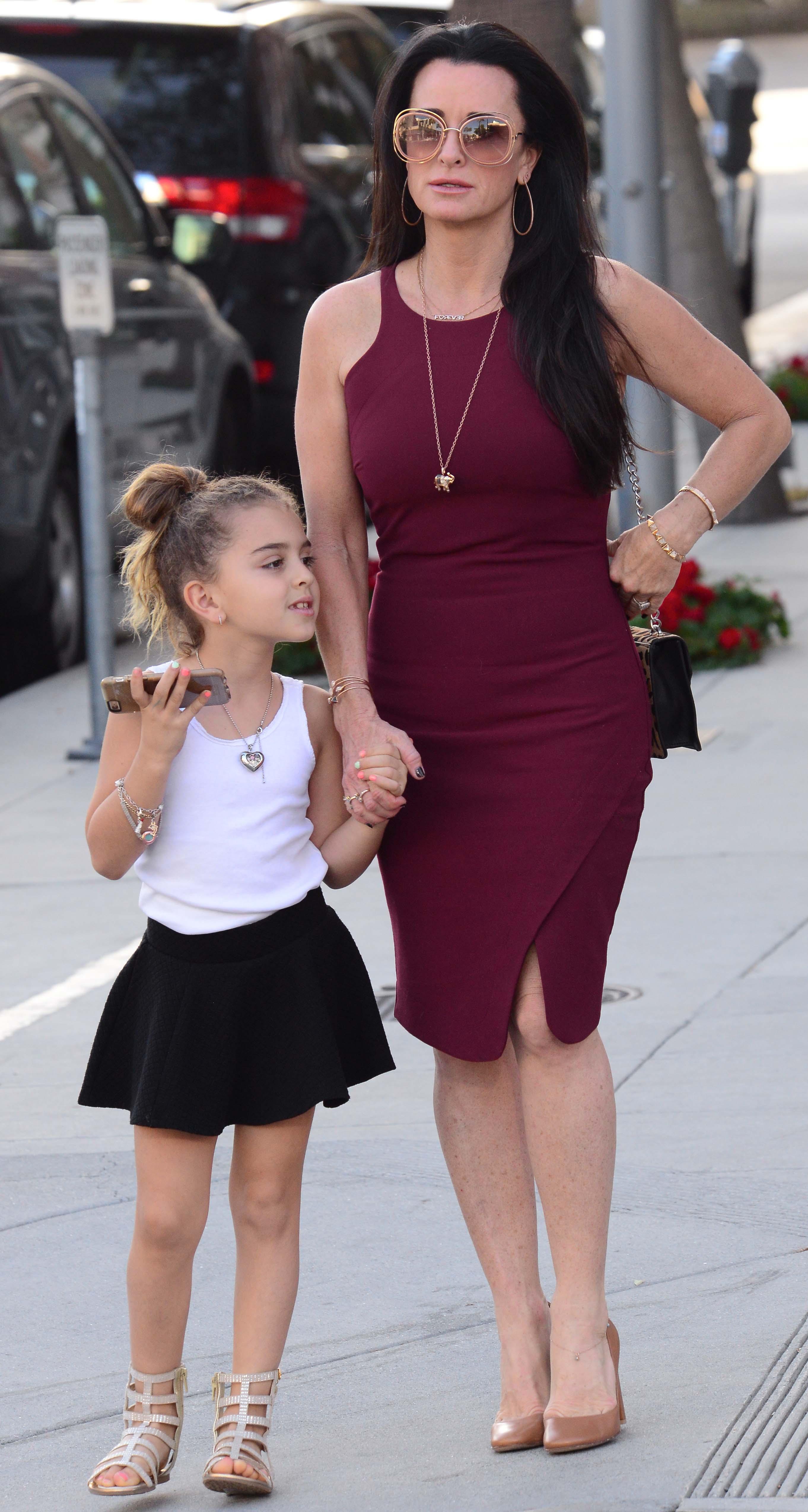 Real Housewives of Beverly Hills star Kyle Richards heads to her store in Beverly Hills, Ca to see niece Nicky&#8217;s new collection