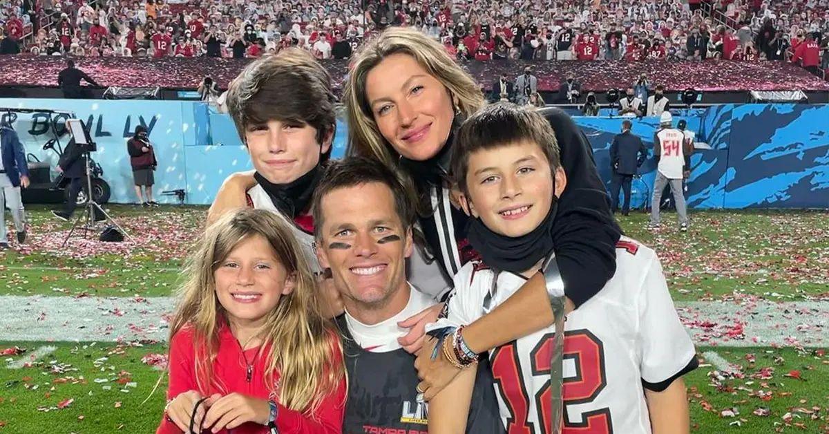 tom brady shows muscles shirtless photo