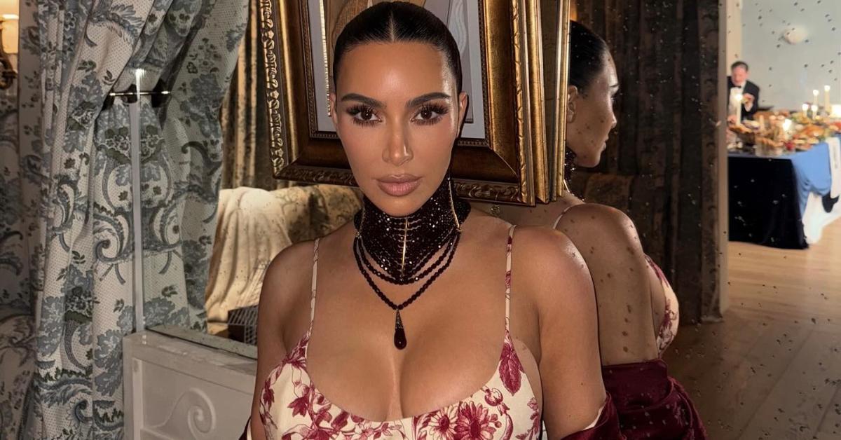 kim kardashian poses dress kanye west daughter north sean diddy combs