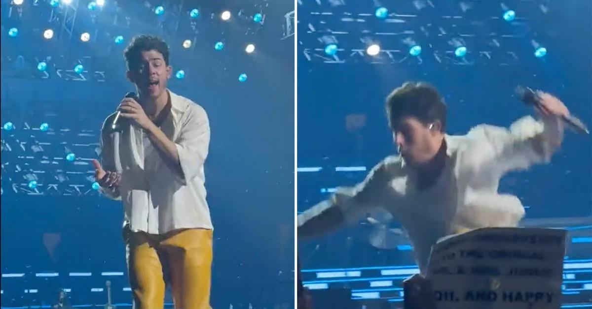 Nick Jonas\' fan throws her bra for him during Atlanta concert
