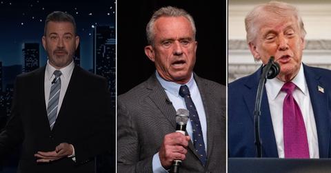 split of Jimmy Kimmel, RFK Jr. and Donald Trump.