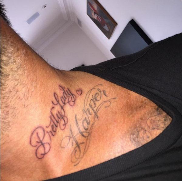 David beckham new harper tattoo 02