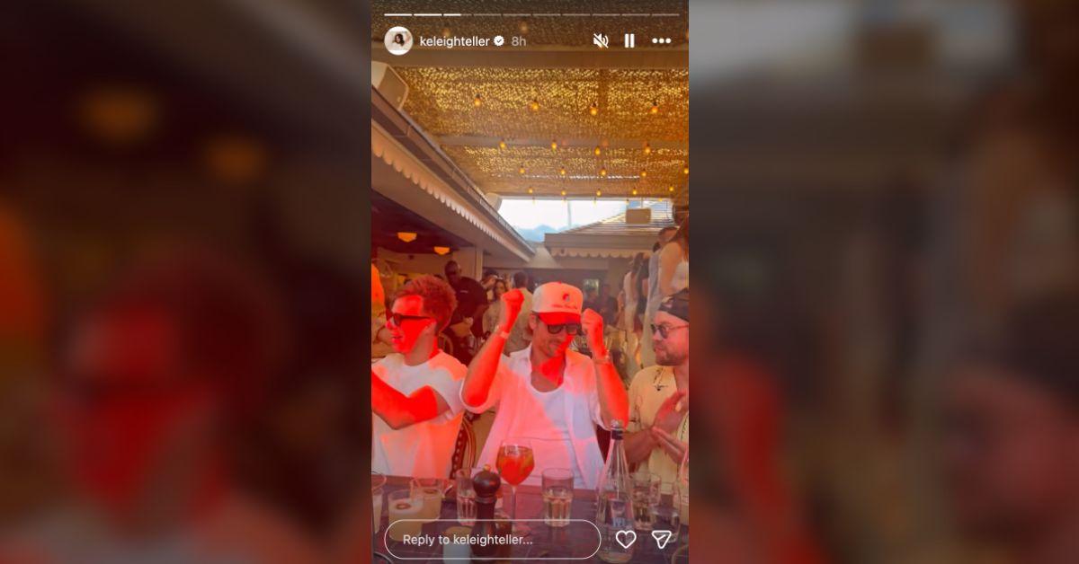image of On December 30, Keleigh Teller shared Instagram Story videos of Glen Powell dancing.