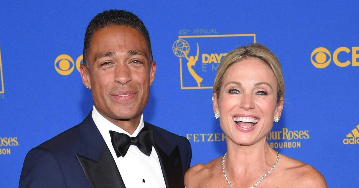 Amy Robach Wraps Her Legs Around T J Holmes Waist In Pda Filled Photos After Getting Fired By