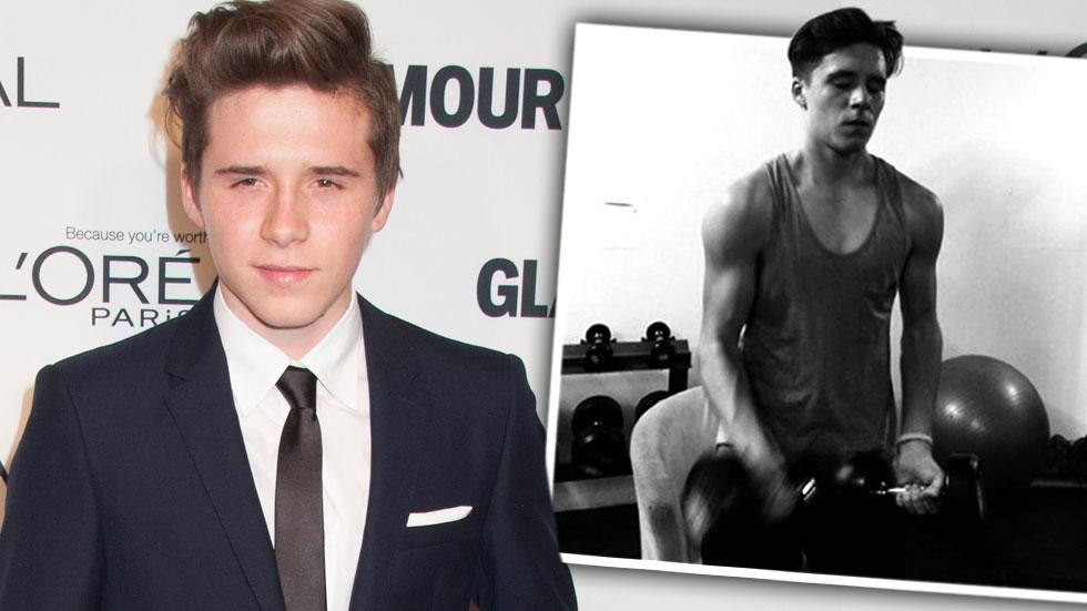 Brooklyn beckham working out arms