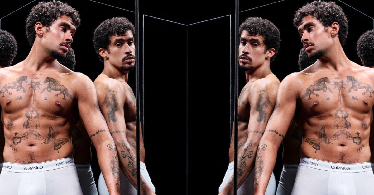 Image of Bad Bunny showed off his chiseled abs in underwear.