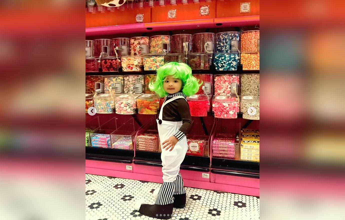 True Thompson Dressed As An Oompa Loompa Halloween Costumes