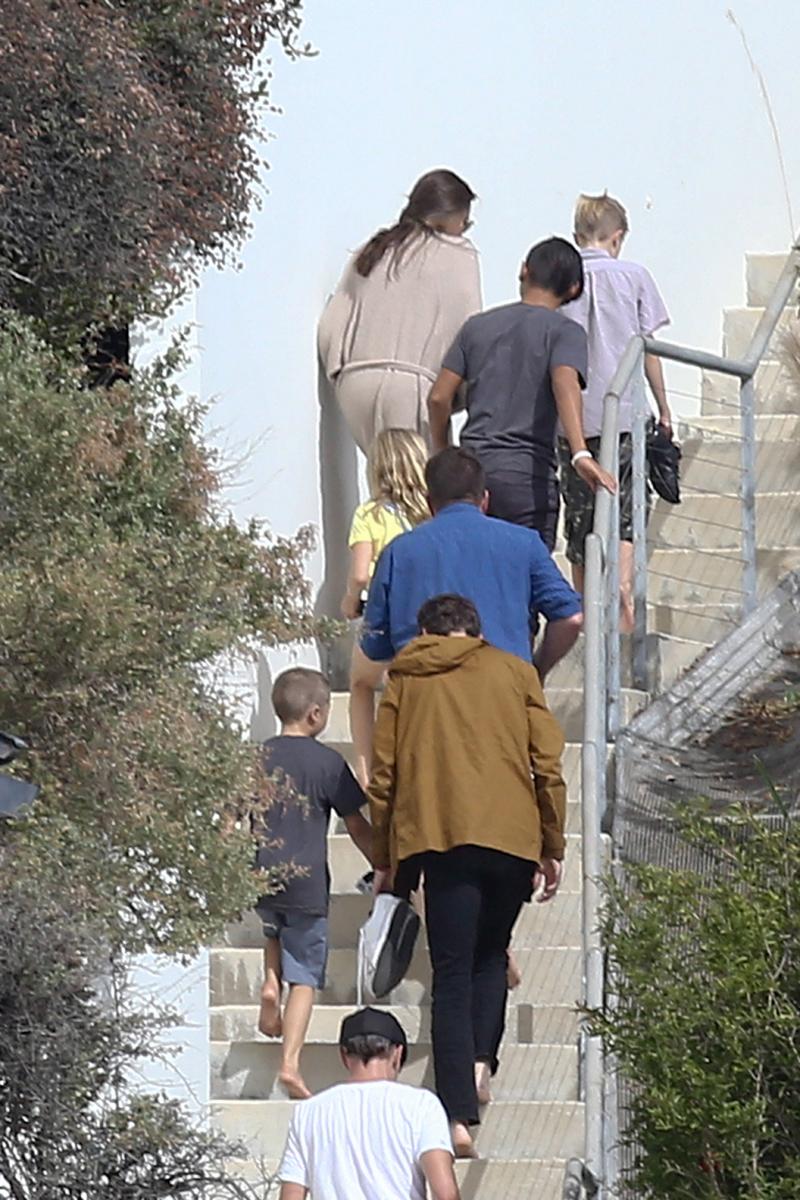 *PREMIUM EXCLUSIVE* Angelina Jolie finally emerges with her whole brood and brother **MUST CALL FOR PRICING**