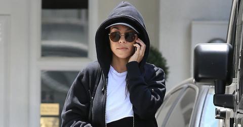 *EXCLUSIVE* Kourtney Kardashian keeps a low profile as she leaves Epione