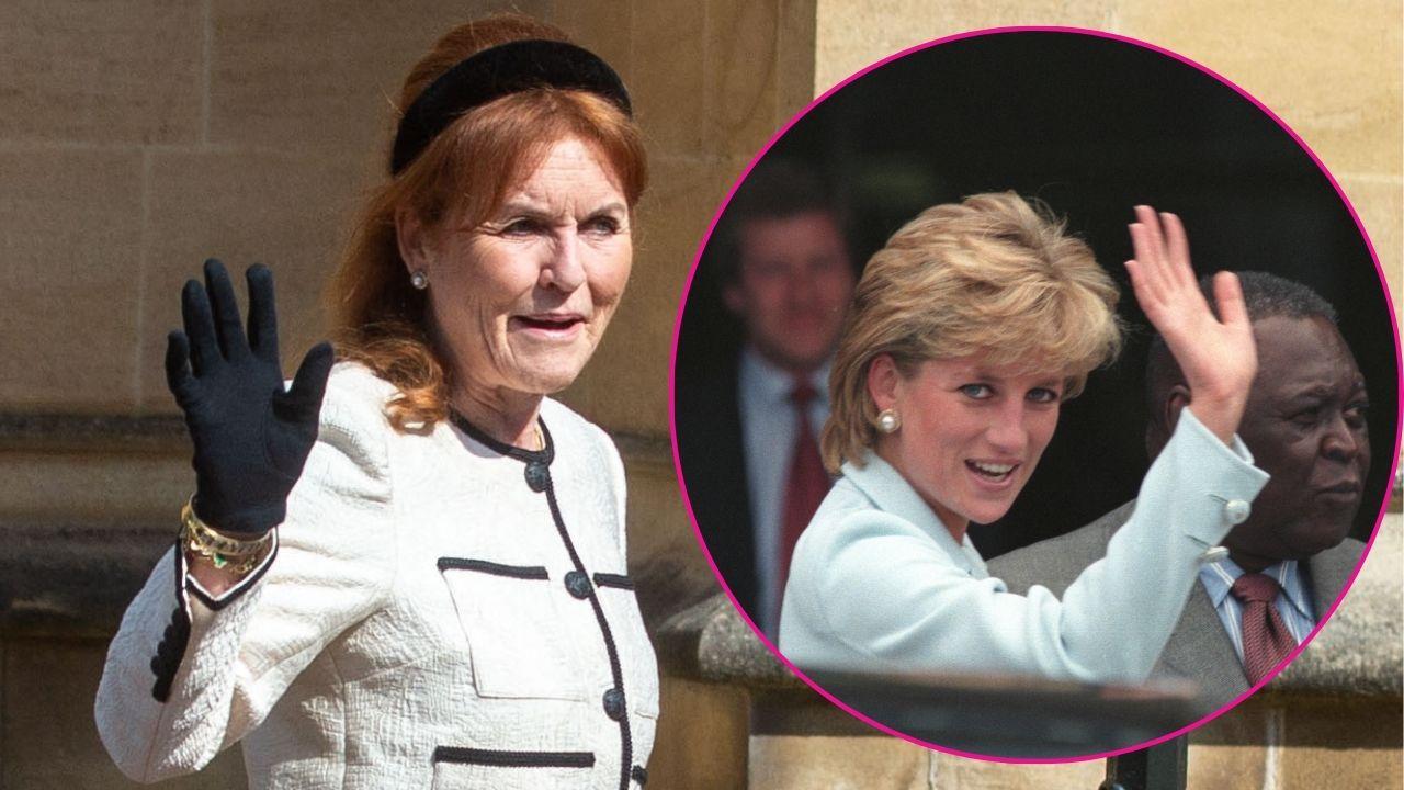 Split photo of Sarah Ferguson and Princess Diana.