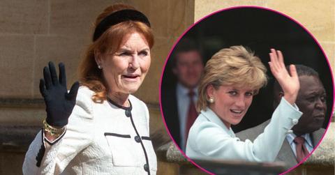 Split photo of Sarah Ferguson and Princess Diana.