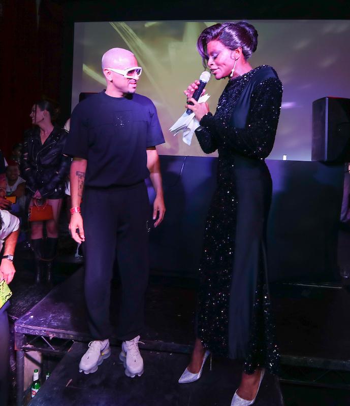 raul lopez and symone raises a toast to fluidity of freedom at la alta gama ss  afterparty with diageo and its brands smirnoff pink lemonade tanqueray and buchanans