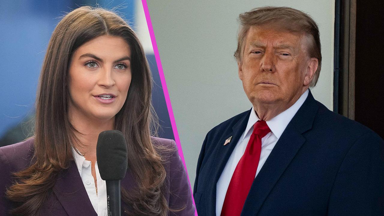 split of Kaitlan Collins, Donald Trump. 
