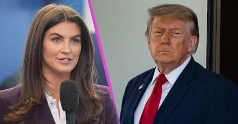 split of Kaitlan Collins, Donald Trump.
