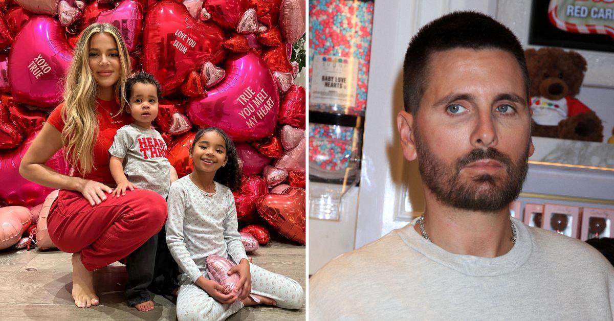 Khloe Kardashian Spends Valentine's Day With Scott Disick & Her Kids
