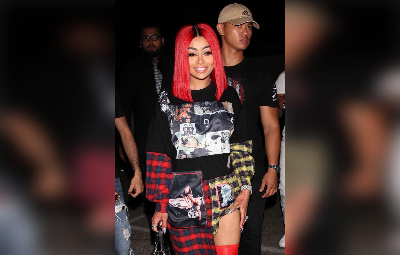 Blac chyna with red bob wig