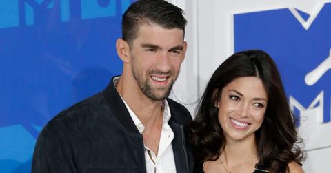 Michael Phelps and Nicole Johnson at the 2016 MTV Music Video Awards