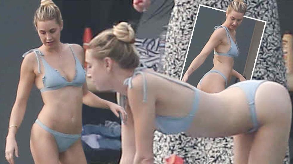 whitney port bikini yoga