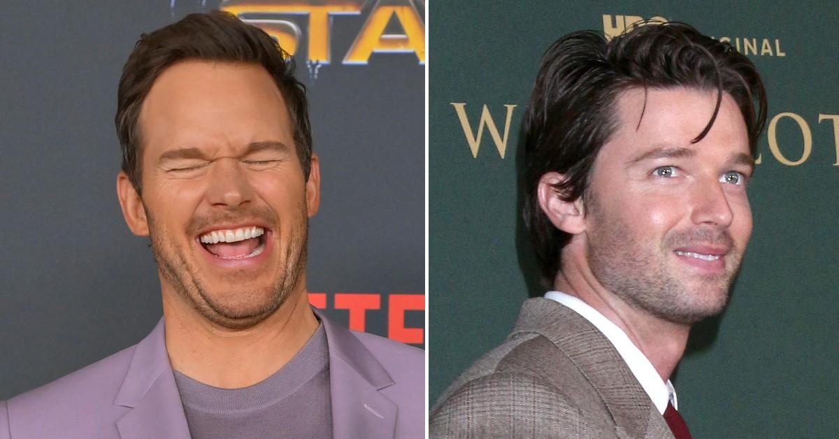 Split photo of Chris Pratt and Patrick Schwarzenegger