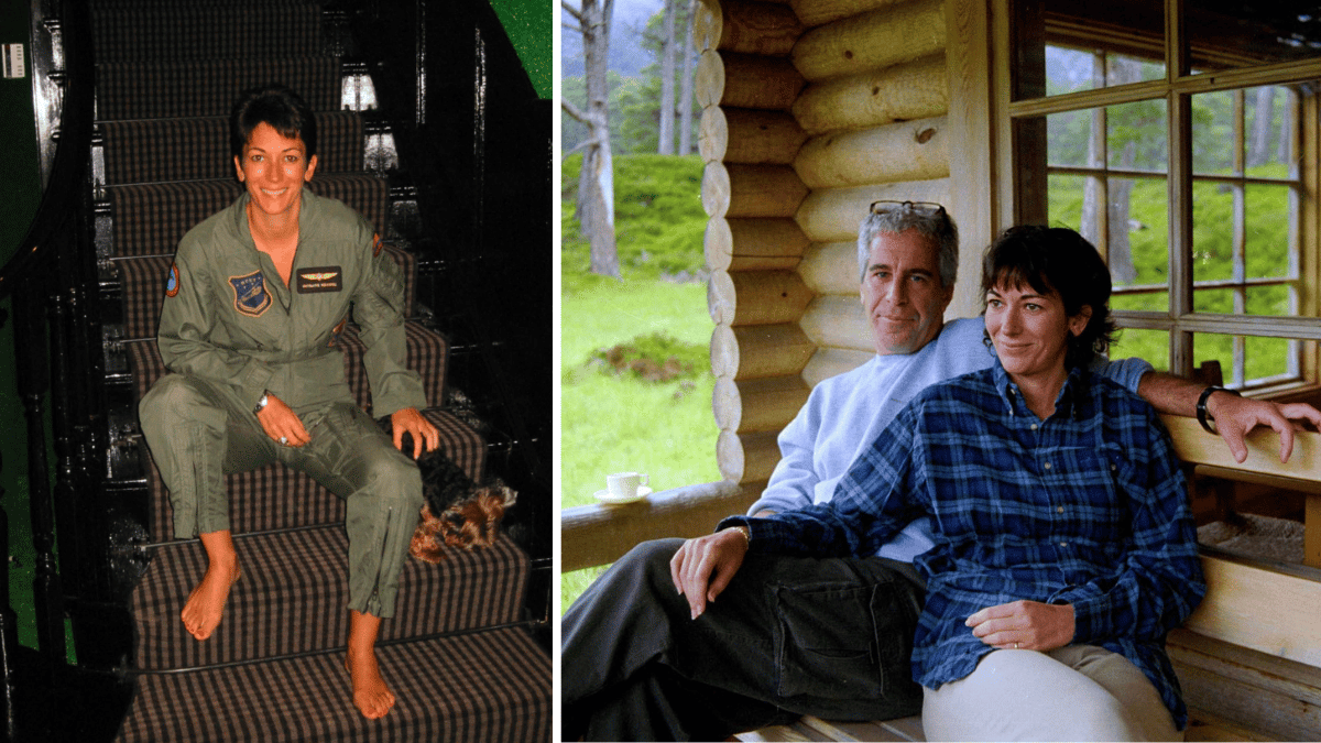 split of Ghislaine Maxwell, Jeffrey Epstein. 