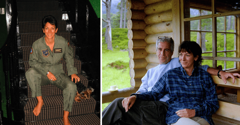 split of Ghislaine Maxwell, Jeffrey Epstein.