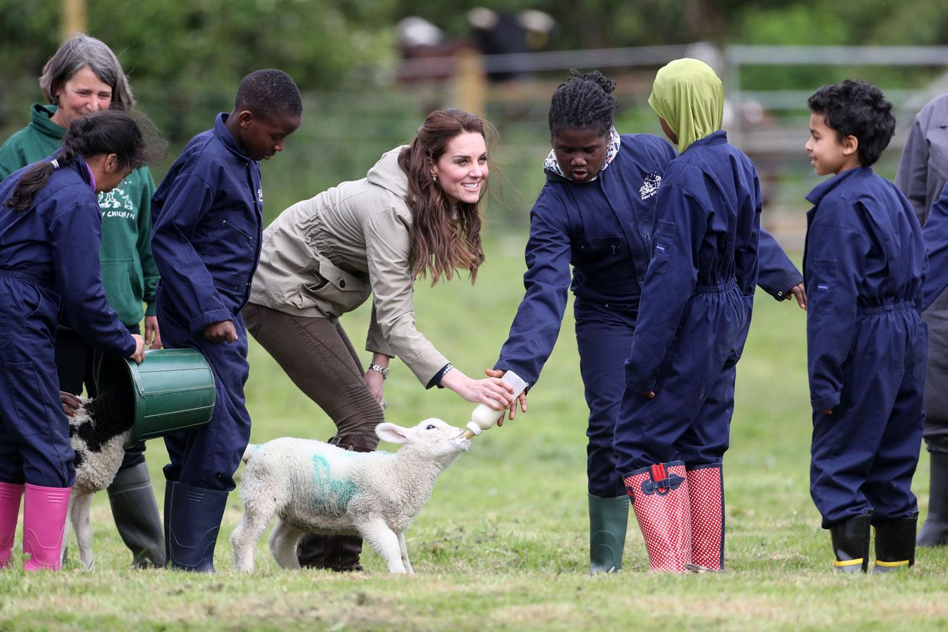 Kate Middleton Baby Lamb Photos 04 02