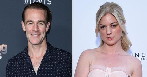 split photo of the late James Van Der Beek & Ilaria Urbinati