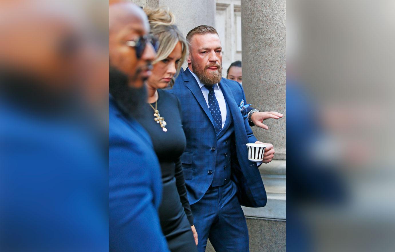 conor mcgregor and wife are spotted inside the vatican for the christening of son