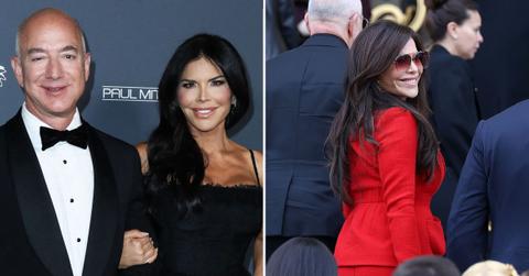 split image of Jeff Bezos and Lauren Sanchez and Lauren Sanchez