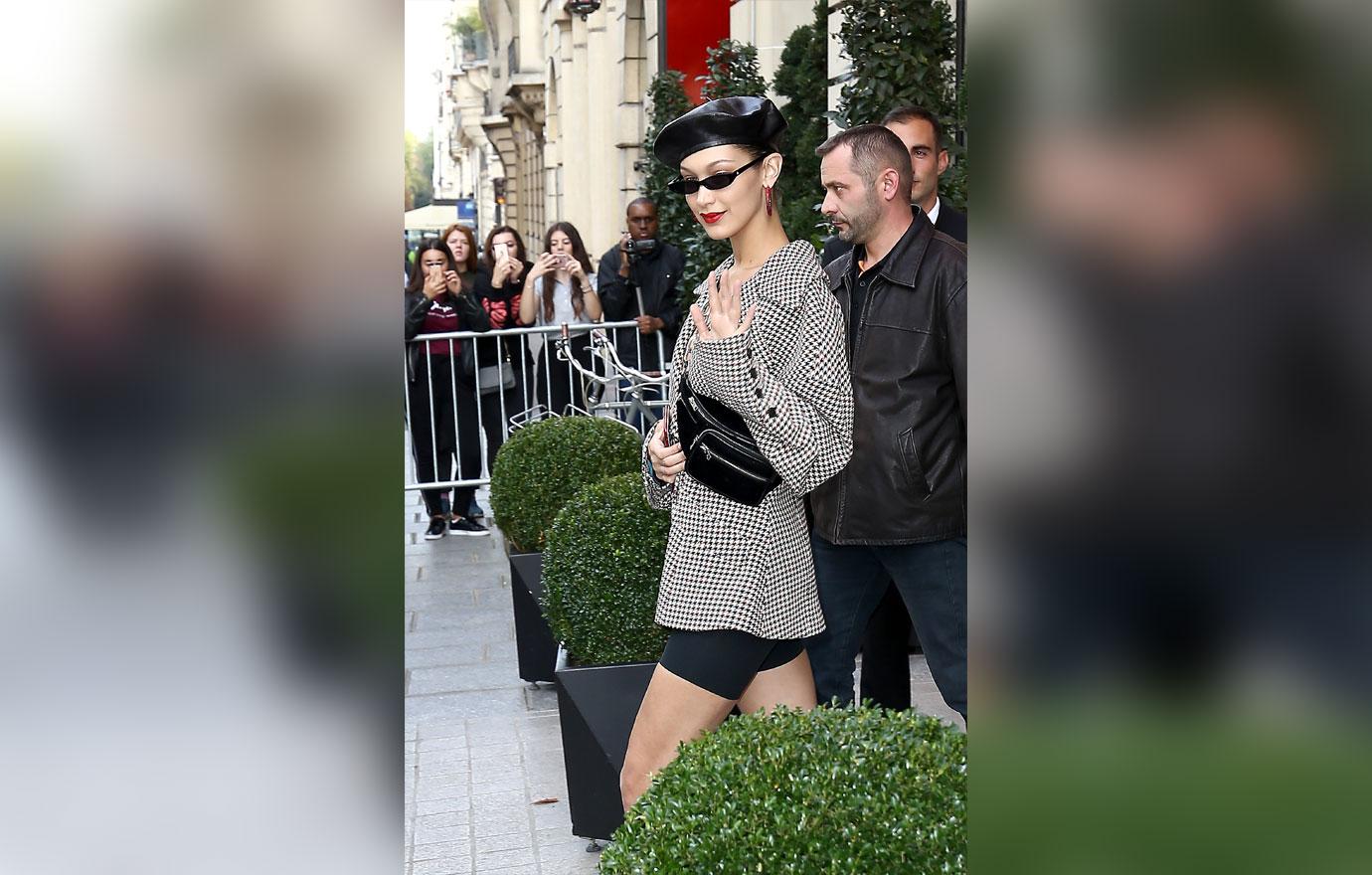 Bella hadid braless paris fashion week 5