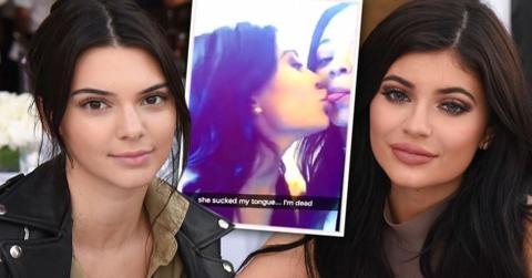 Kylie jenner kendall tongue kiss