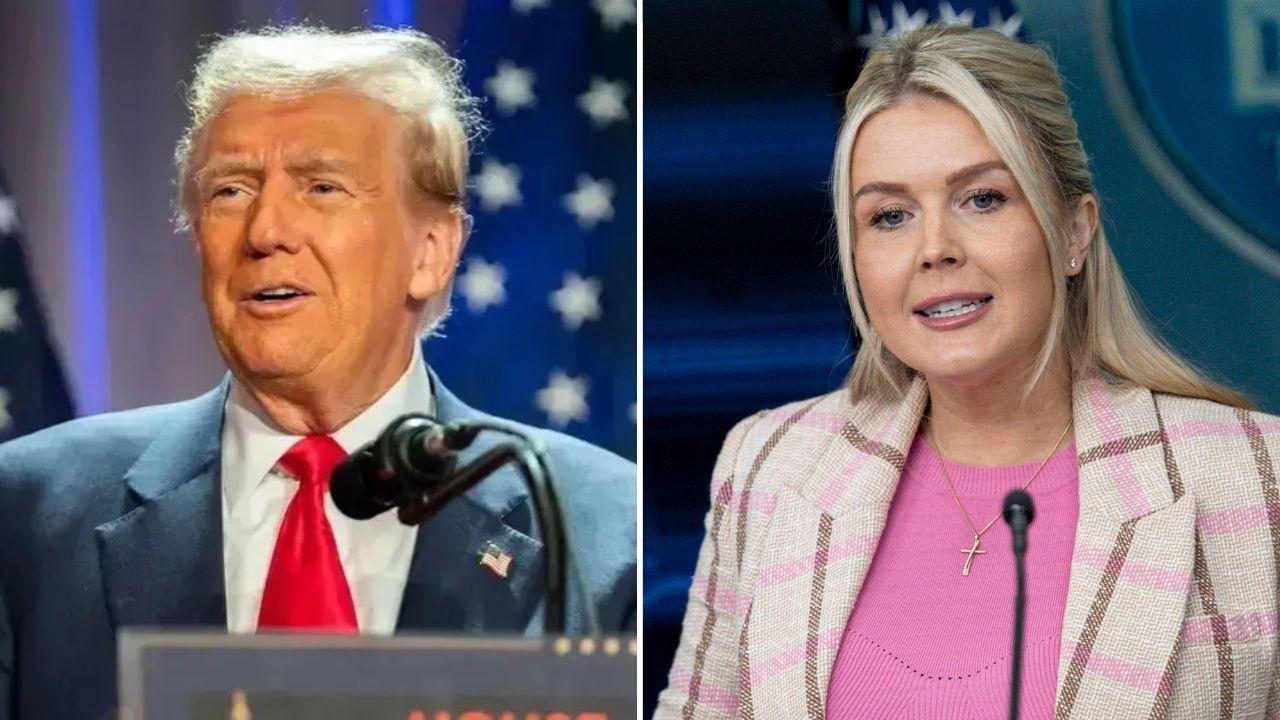 Photo of Donald Trump and Karoline Leavitt