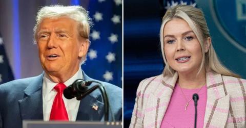Photo of Donald Trump and Karoline Leavitt