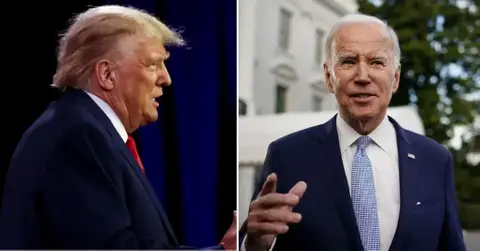 donald trump predicts he wont face joe biden or kamala harris in