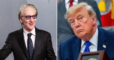 Split image of Bill Maher and Donald Trump