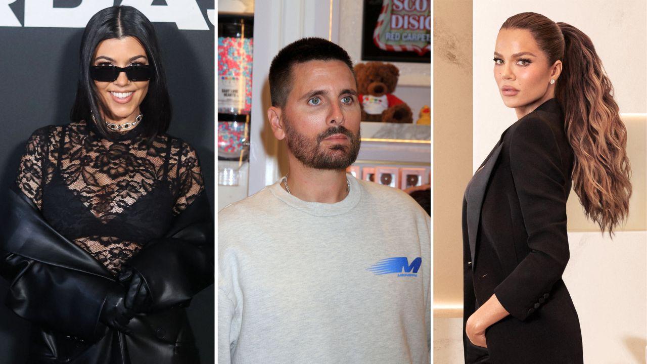 Image of Kourtney Kardashian, Scott Disick, and Khloe Kardashian