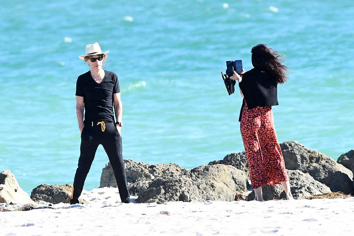 Mick Jagger Hits The Beach With Younger GF Melanie Hamrick Pics