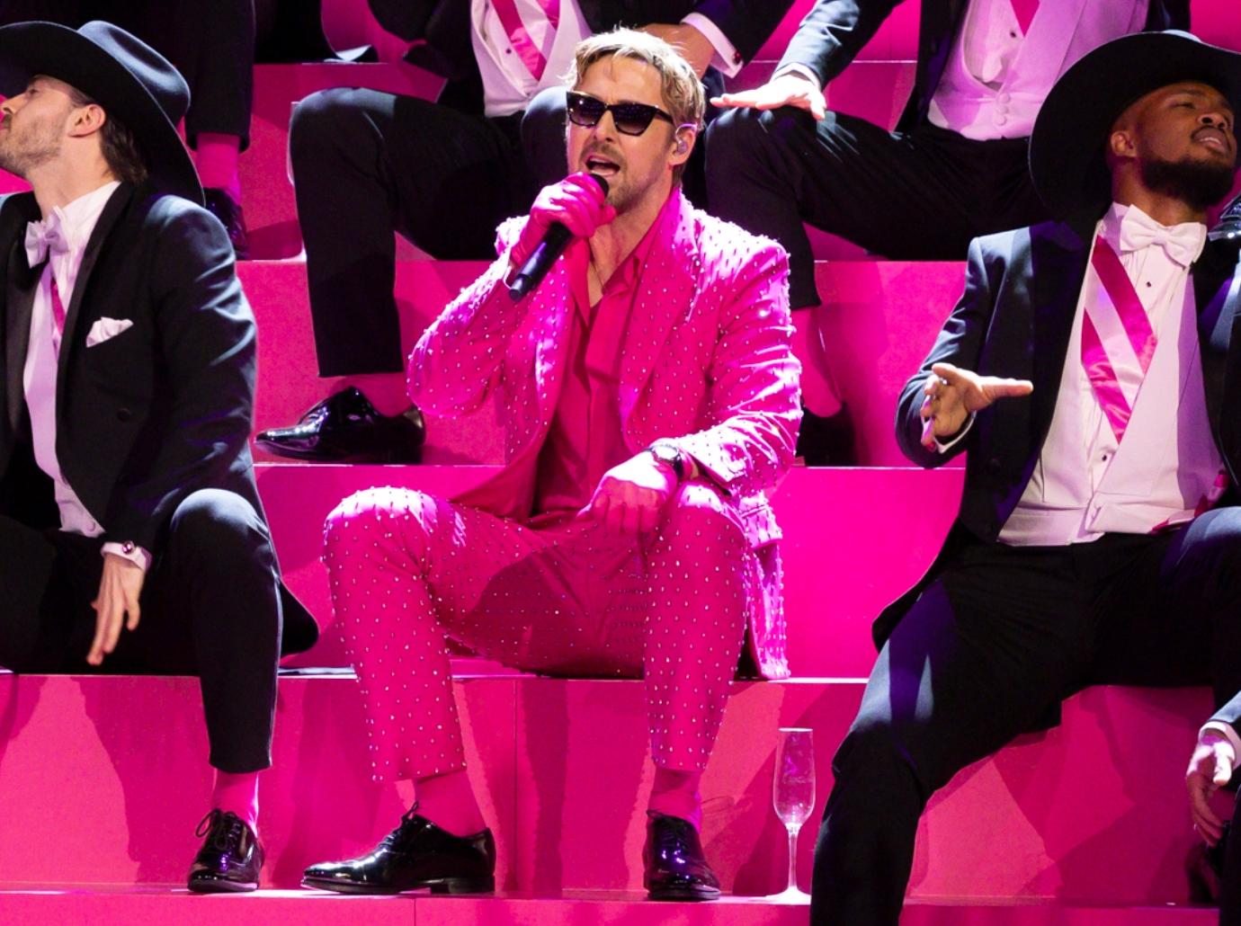 ryan gosling reacts im just ken oscars performance