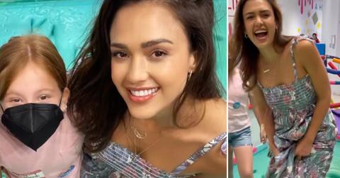 jessica alba floral maxi dress sloomoo institute shop