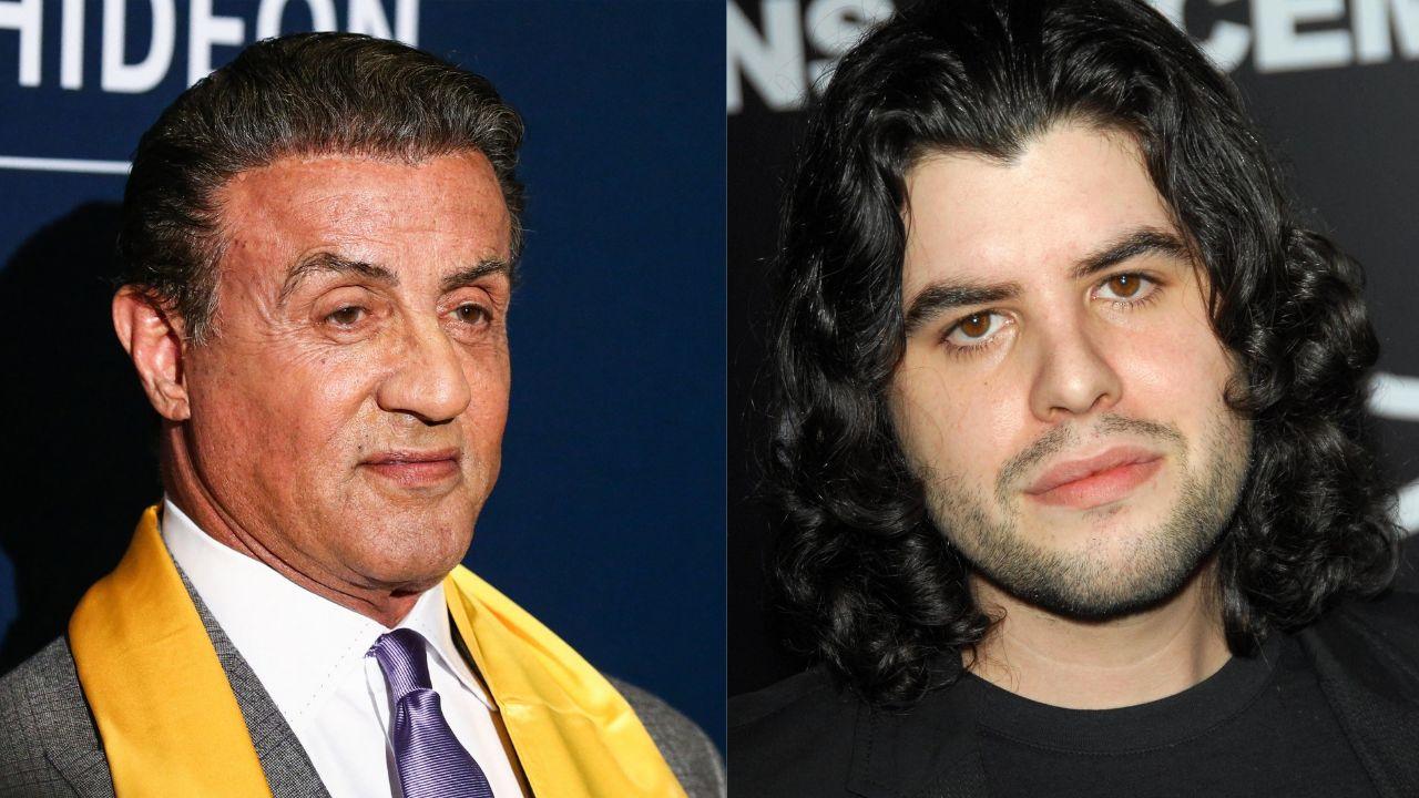 Split image of Sylvester Stallone and Sage Stallone.