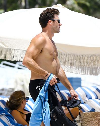 New Love!? Shirtless Scott Eastwood Looks Happy During Miami Beach Date