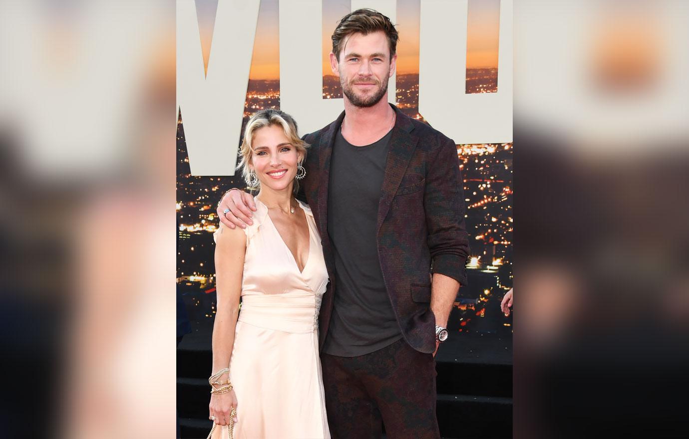 elsa pataky chris hemsworth celeb couples cozying up holidays