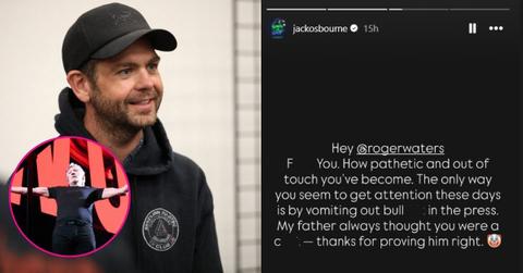 Composite Photos of Jack Osbourne, Roger Waters and An Instagram Story
