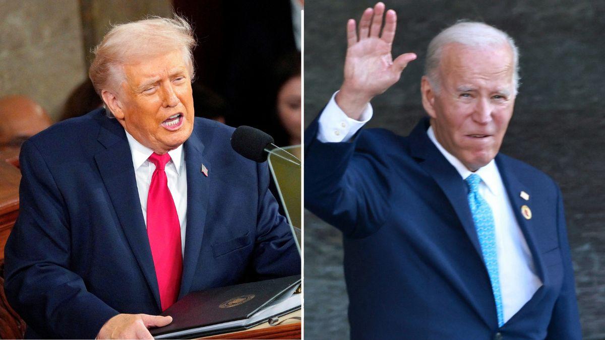 split image of Donald Trump and Joe Biden