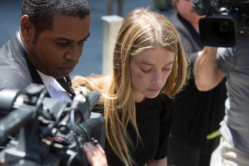 Amber Heard leaves court in LA