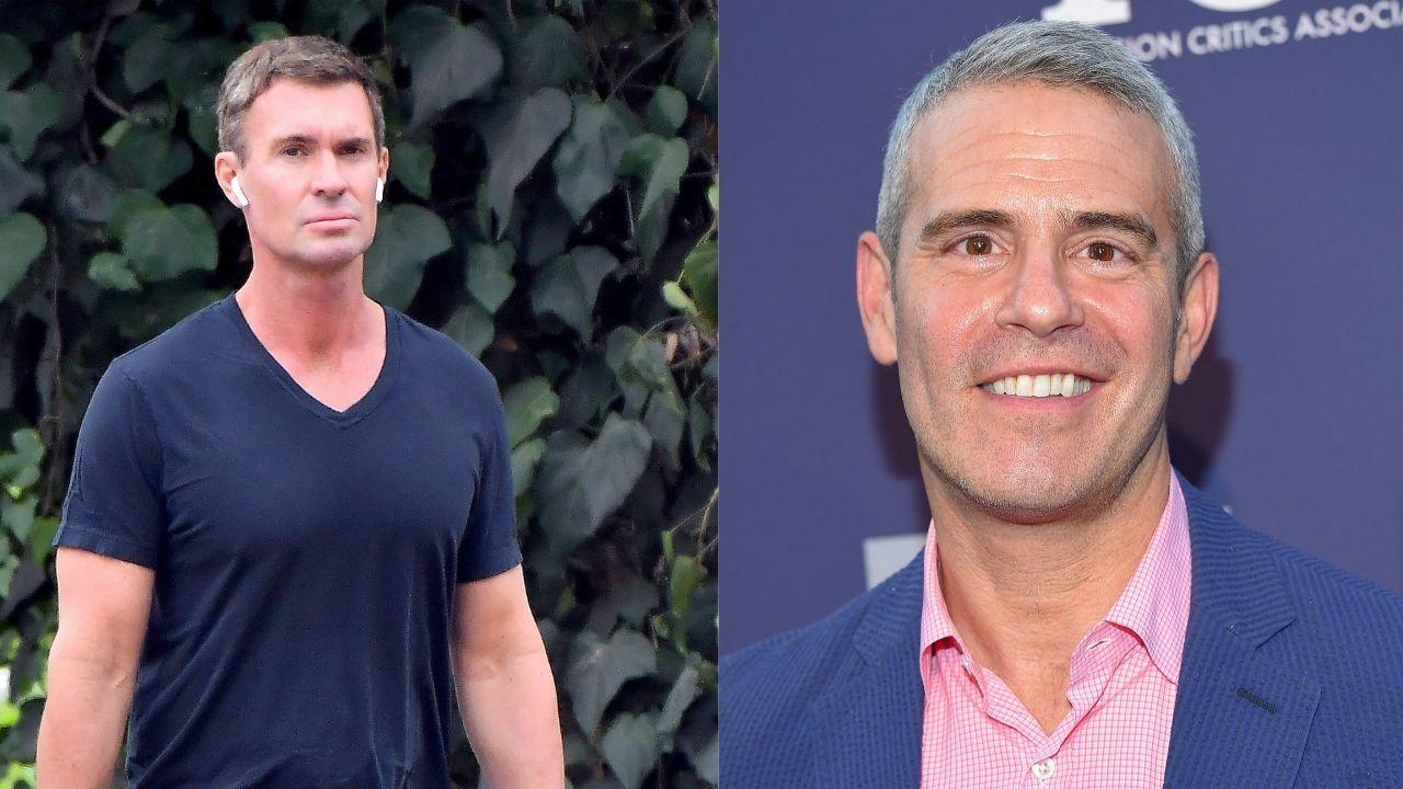Split image of Jeff Lewis and Andy Cohen.
