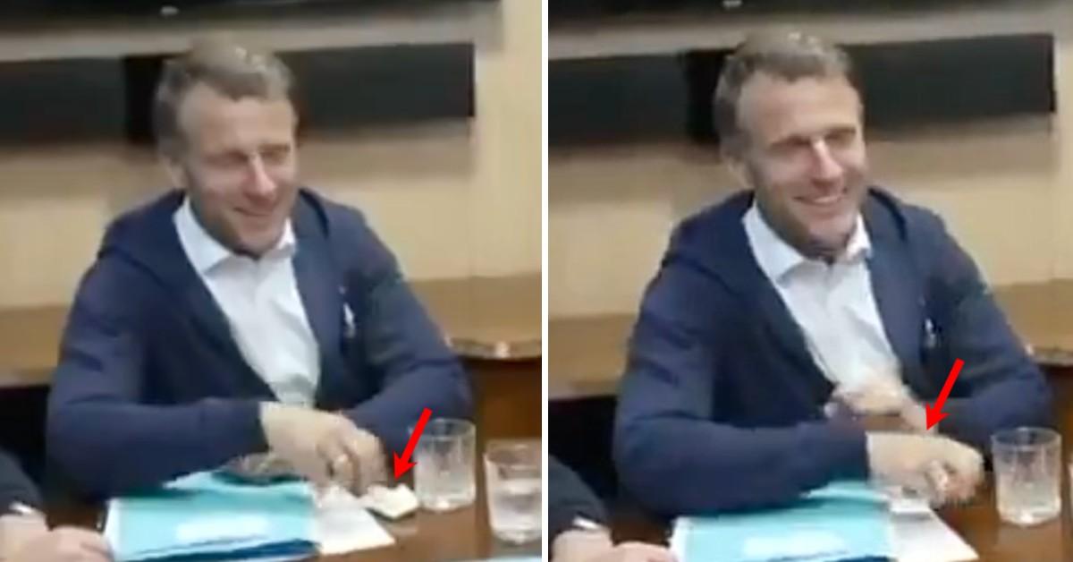 was emmanuel macron caught on camera doing cocaine split
