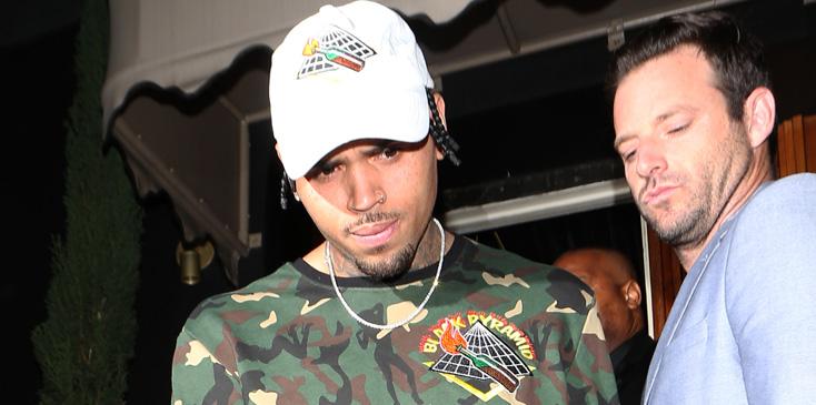 Chris Brown leaves The Nice Guy Club after attending Kylie Jenner&#8217;s 19th Birthday Party