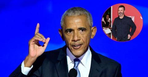 Composite photo of Barack Obama and Jimmy Kimmel